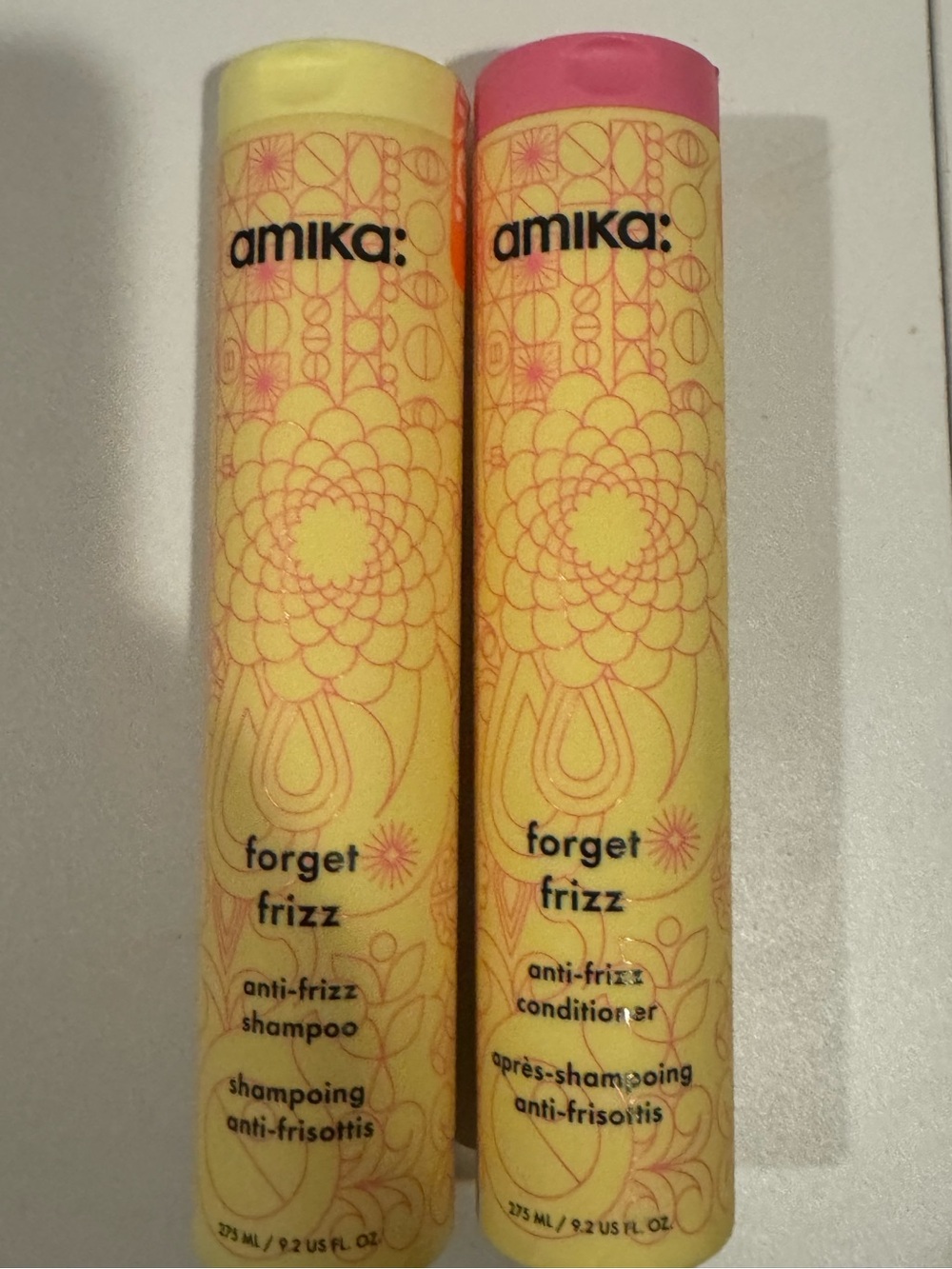 New! amika Forget Frizz Anti-Frizz Shampoo and Conditioner Sealed